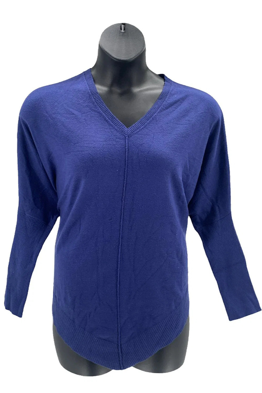 WynneLayers SoftKNIT Poncho Sweater Twilight Blue - Petite